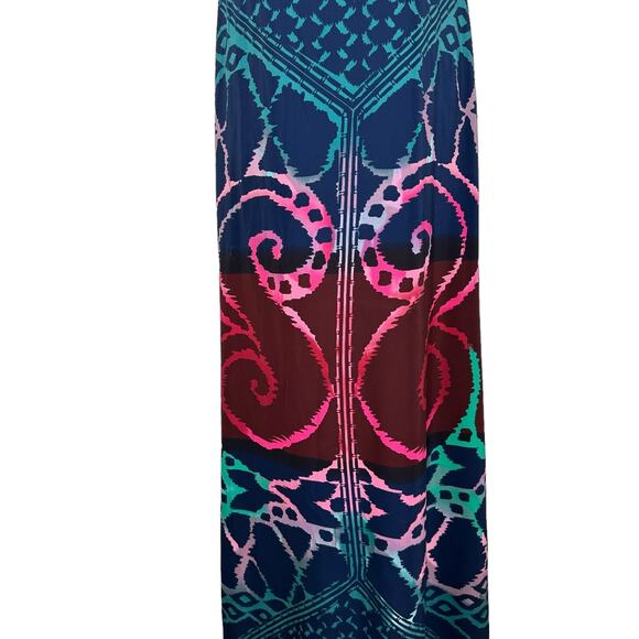 Donna Morgan Blue and Red Maxi Dress - Picture 6 of 14